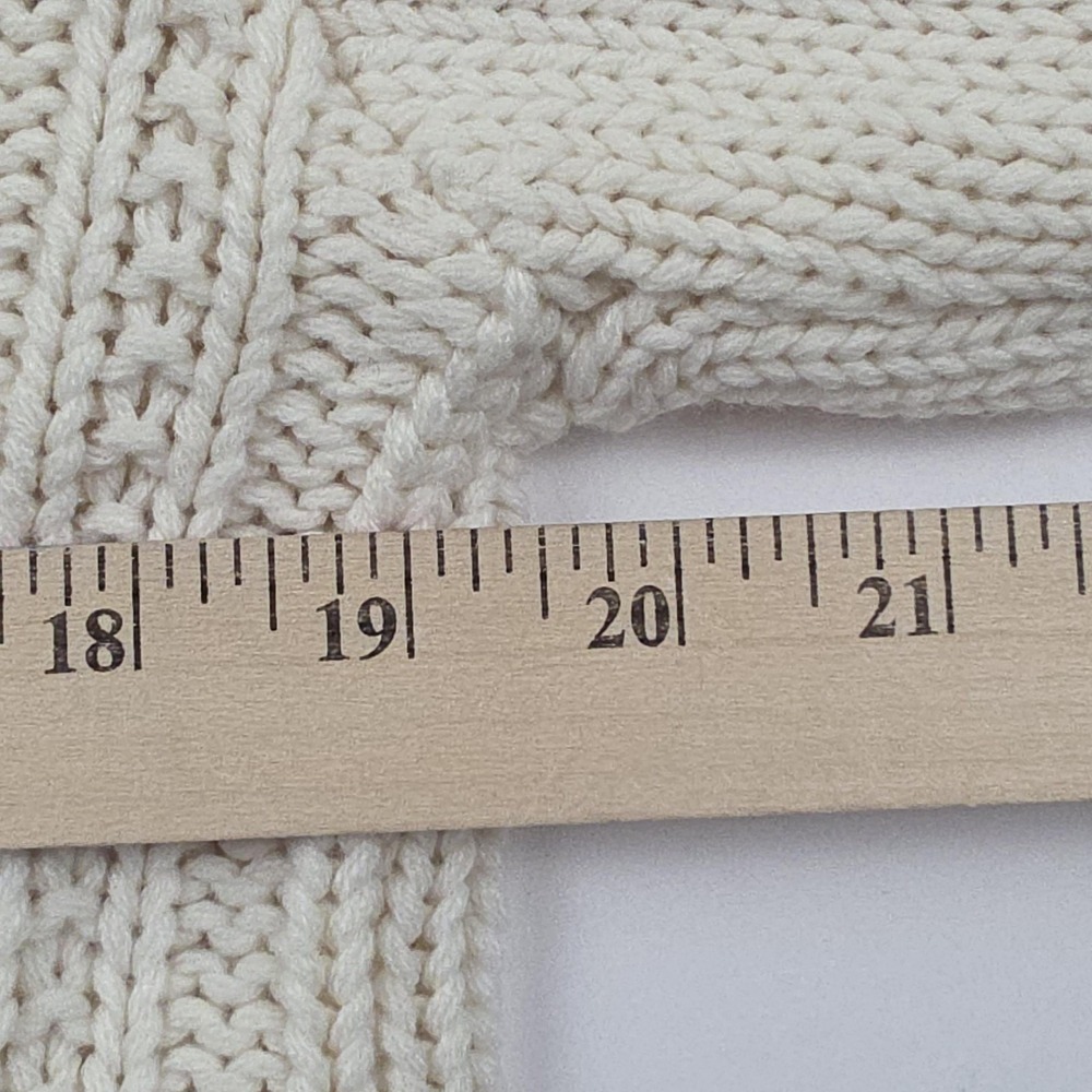 525 Sweater Womens XS White Cable Knit Turtleneck Long Sleeve Pullover Casual - Picture 7 of 10